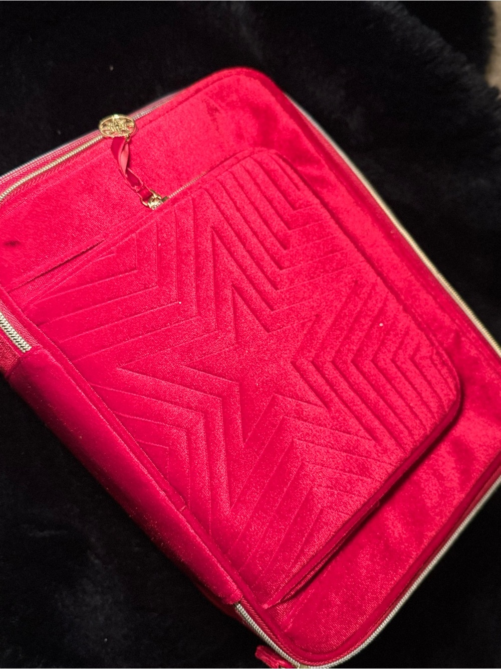 Estée Lauder Red Velvet Makeup Bag